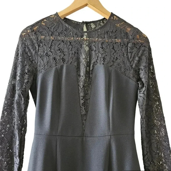 Aritzia Babaton Women's Masaki Black Bustier Lace Mini Cocktail Formal Dress. - Picture 7 of 15